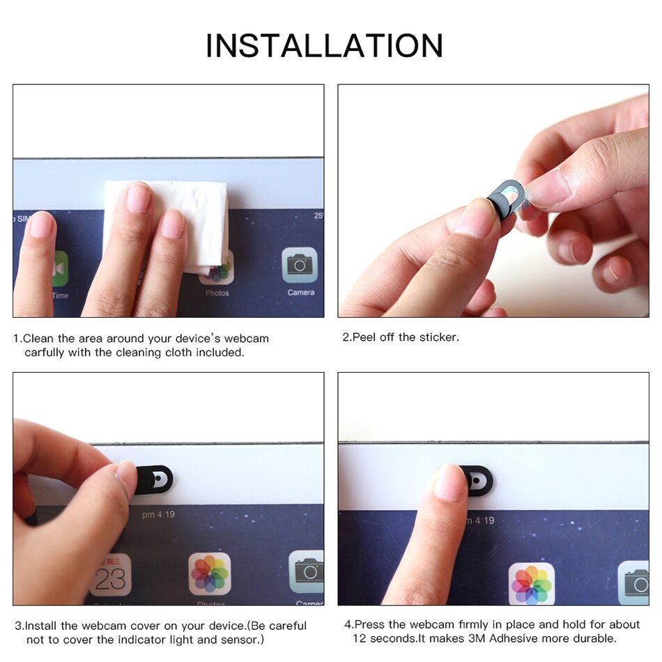6Pcs/lot  WebCam Cover Shutter Magnet Slider Plastic For iPhone Web Laptop PC For iPad Tablet Camera Mobile Phone Privacy Sticker